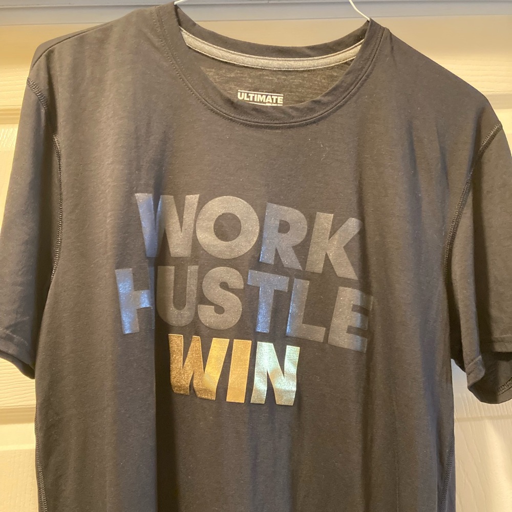 Adidas Work Hustle Win black and gold T shirt XL, BNWOT